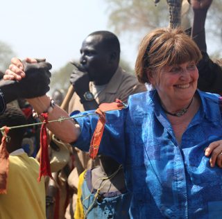 Handshake of hope: Baroness Cox is raising urgently needed funds for displaced Sudanese civilians Baroness Cox: Sudanese war victims “eating leaves” to survive