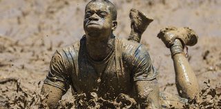 Muddy for the Gospel: a team from the Great Commission Society will be tackling a Tough Mudder endurance course (below Tony Anthony, Eric Reverence, Neil Obbard and Sidney Shepherd) Tough evangelists’ muddy mission