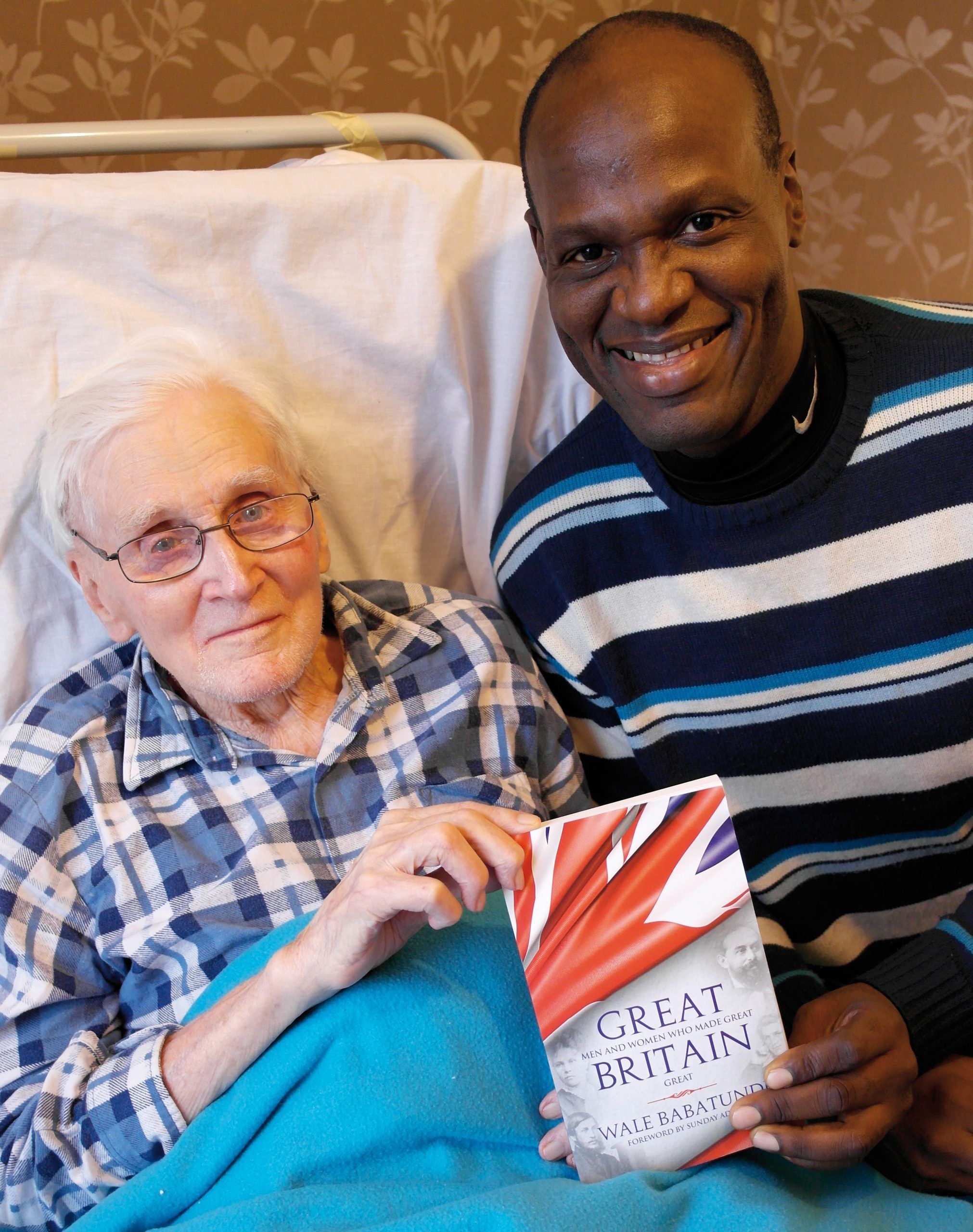 Spiritual warriors: former RAF ace and moral campaigner Steve Stevens enjoyed a visit from Wale Babatunde, London pastor and author
