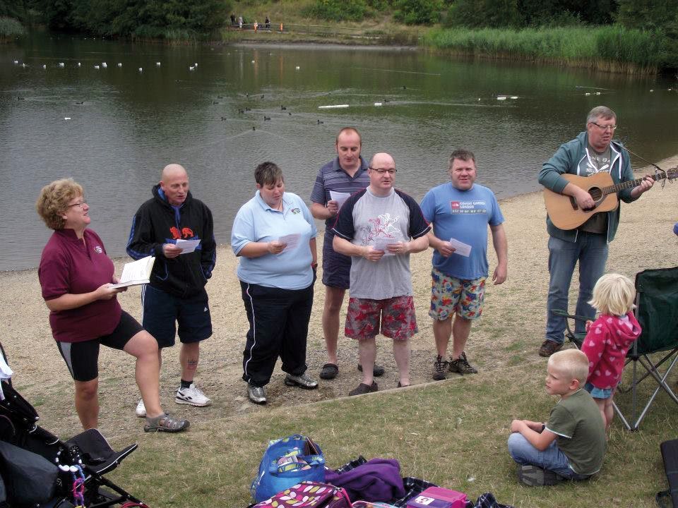 A life turned around: Mark’s baptism with church friends last September