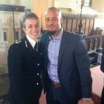 Olivia Pinkney, Deputy Chief Constable of Sussex Police with Terrol Lewis, Founder of the first UK Streetgym