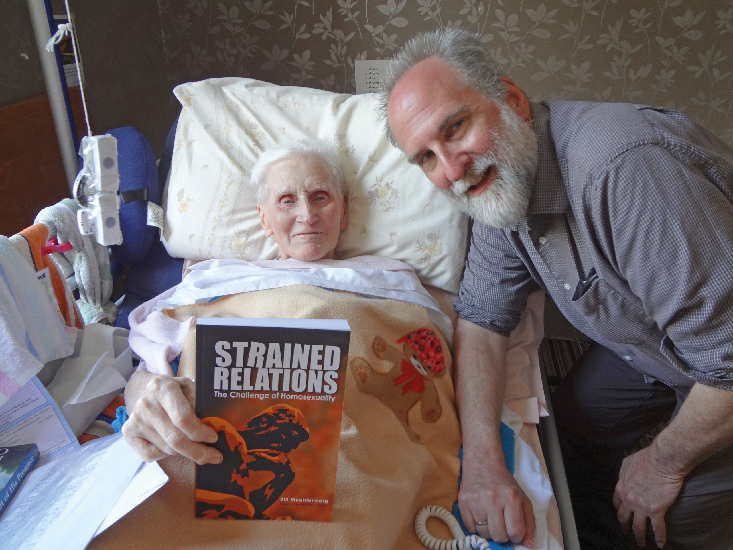 Author Bill Muehlenberg with bedridden campaigner Steve Stevens