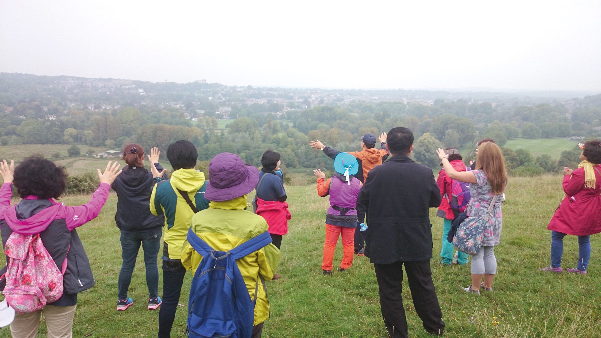 Praying for Winchester from the top of St Catherine’s Hill overlooking the city