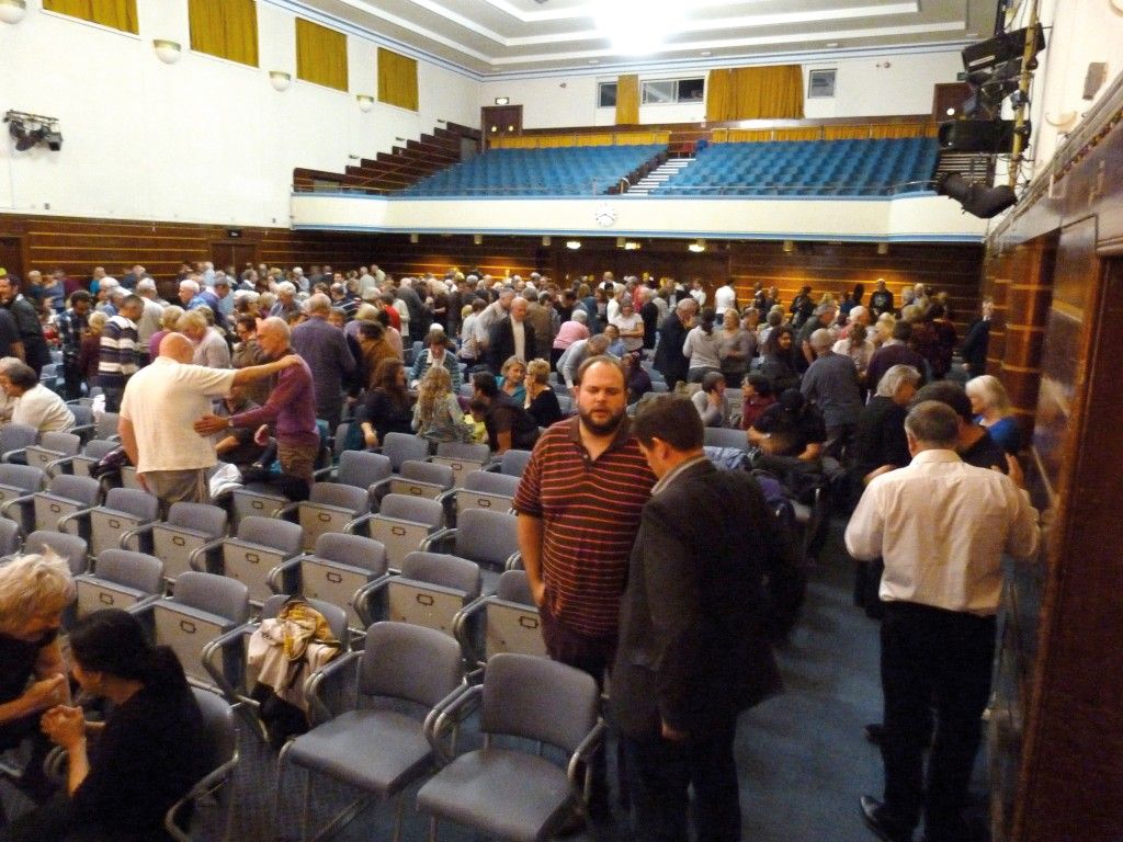 Christians nearly filled the town’s largest venue to pray