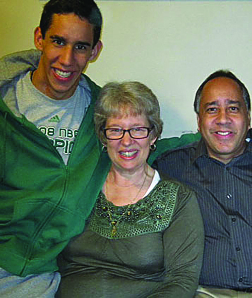 Heavy price of being a believer: Ami Ortiz, here with parents David and Leah, was virtually blown apart by a bomb but has miraculously recovered after worldwide prayer