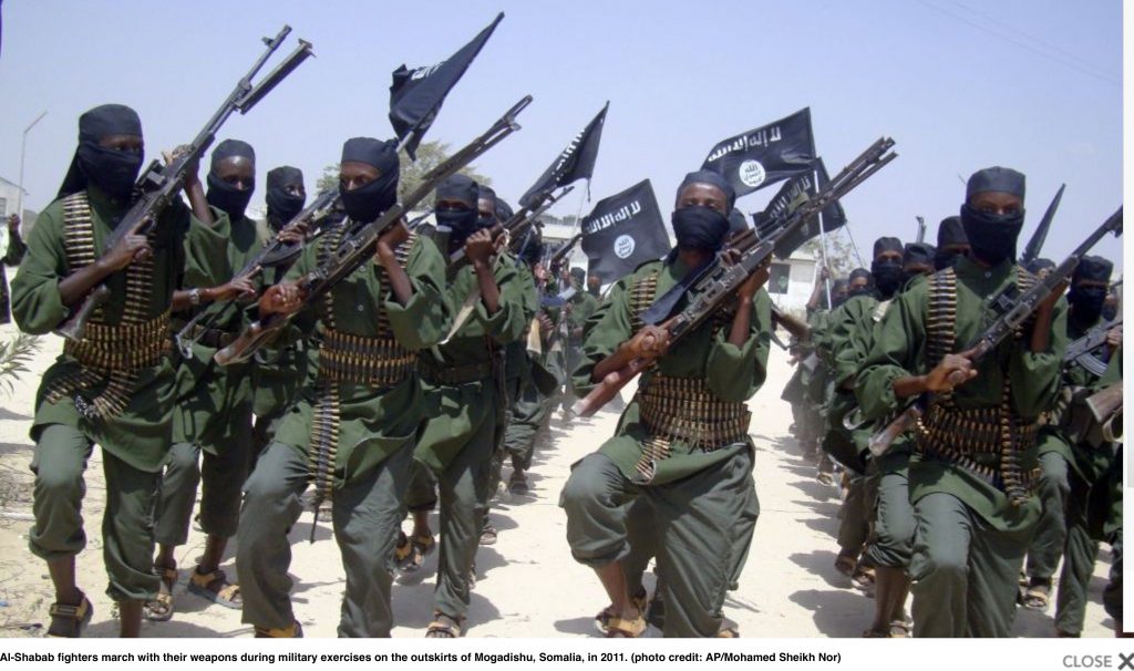 Al Shabaab militants in Somalia – affiliated with Al Qaeda 