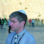 Author Charles Gardner at the Western Wall