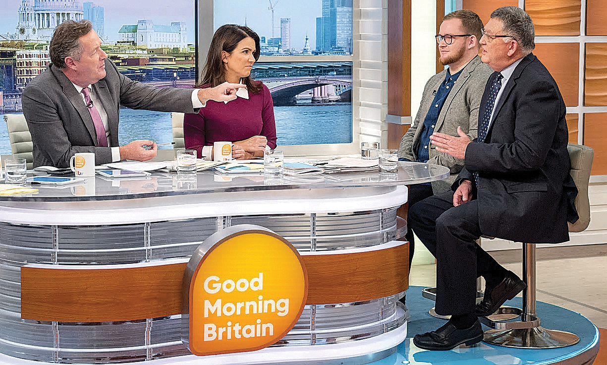 Bully: Piers Morgan rips into ex-gay therapist Dr Mike Davidson (Credit: ITV)