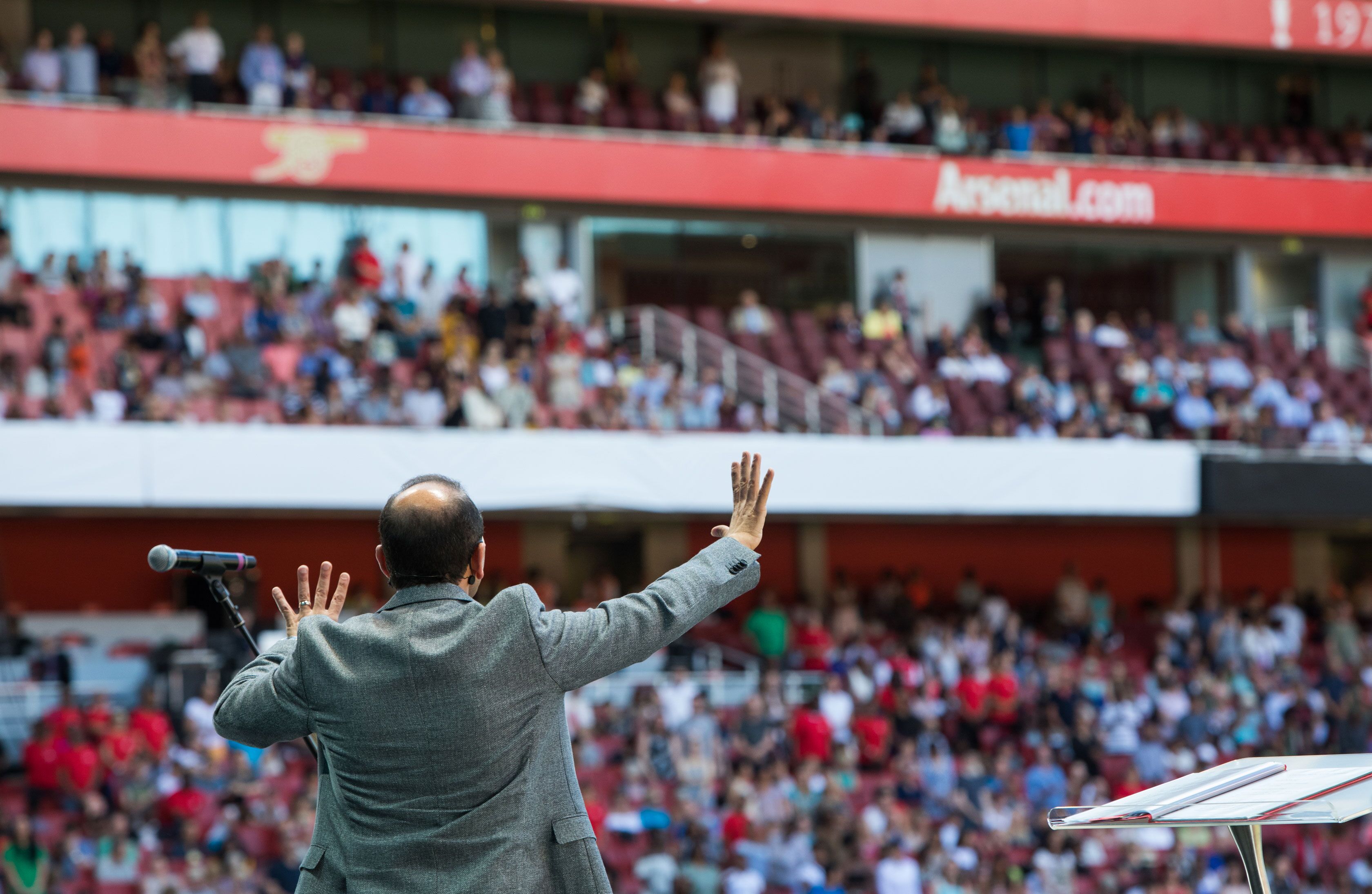 The scene at Arsenal's Emirates Stadium last June