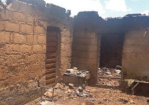 One of the homes burned in an assault on 13 villages in Plateau state, Nigeria in October