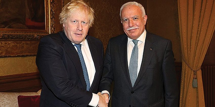 Boris Johnson reassured his Palestinian counterpart in the Foreign Office that the UK is not changing its policy towards the City of David