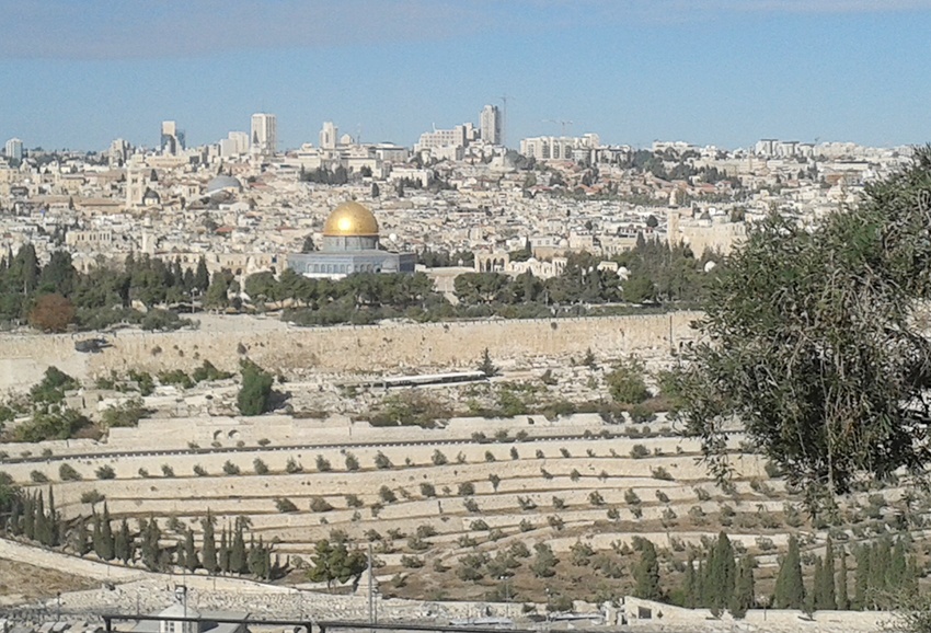 Jerusalem as seen from the Mount of Olives, where the Queen’s mother-in-law, Princess Alice, is buried