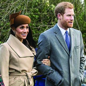 Meghan and Harry attend church at Sandringham on Christmas Day last year 