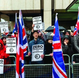 Hundreds of the UK's Jewish community and allies protested outside the Labour Party offices over the AntiSemitic crisis within the party and the lack of action to combat it. David Nash/Alamy Live News Hundreds of the UK's Jewish community and allies protested outside the Labour Party offices