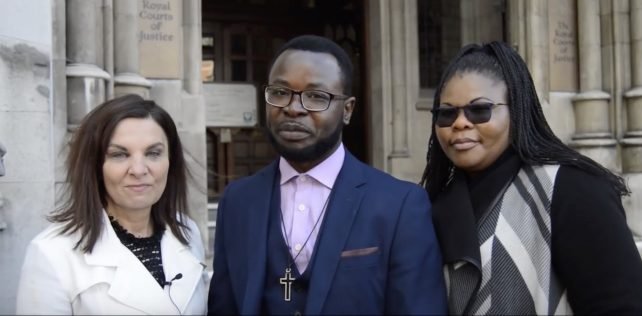 Felix and Pepsy Ngole with Andrea Williams at a 2017 court appearance Felix and Pepsy Ngole with Andrea Williams at a 2017 court appearance