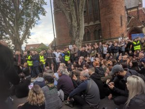 Crowds gather for a vigil to mark the untimely death of Baris Kucuk, the latest victim of London’s knife-crime epidemic (Charles Mugenyi)