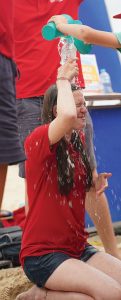 Grace getting soaked