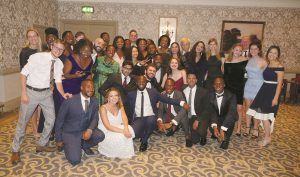 Wilberforce Academy delegates celebrating at the closing banquet