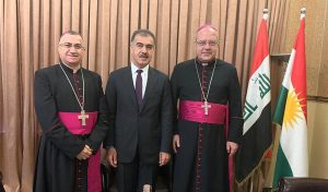 Kurdish Foreign Minister Safeen Dizayee met Pope Francis’s ambassador to Iraq