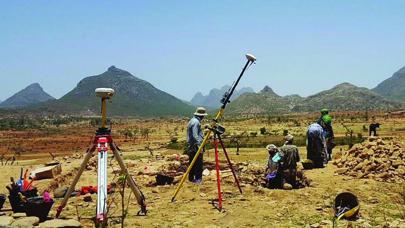 Researchers at the site of the oldest known church in Ethipopia