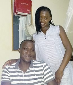 Peter Mulinge and his pregnant wife, Lucy