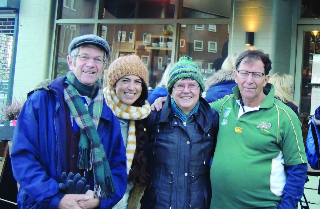 Charles Gardner with his Australian brother Rob, wife Linda and daughter Joanne