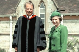 Billy Graham, with the Queen