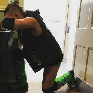 Praying before a fight