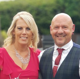 Graham as best man with wife Rachel at a wedding in September 2020 Graham as best man with wife Rachel
