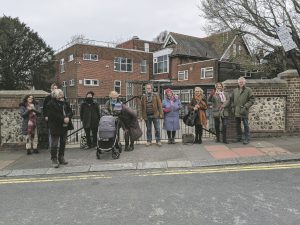 Vigilant and jubilant: 40 Days for Life volunteers outside the closed clinic