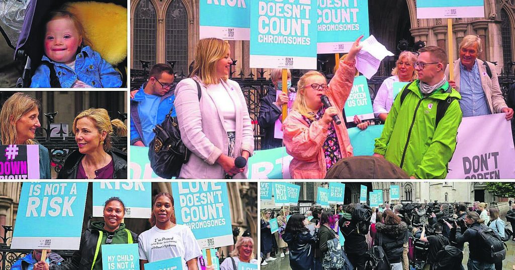 Heidi Carter leads a rally against the Abortion Act outside the High Court