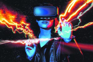 Virtual Reality shuts out the real physical world