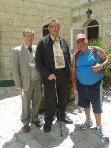 Charles Gardner poses with Canon Andrew White