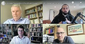 Four of the clergy behind the 1800-signatory letter to the Prime Minister protesting against vaccine passports