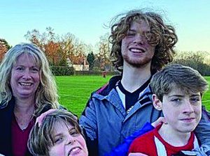 Alice Diamond with three of their four sons