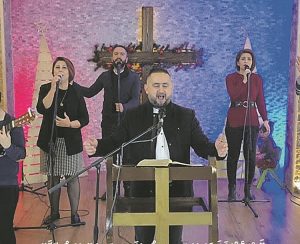 Christians worshipping in Turkey, led by Iraqi Pastor Bassam Haddad