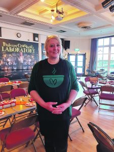 Khristina McCormack, founder of Worthing Soup Kitchen, ready to serve Christmas lunch