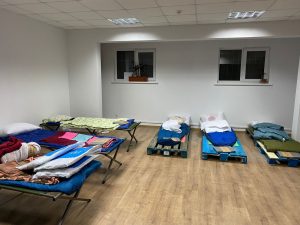 An improvised dormitory