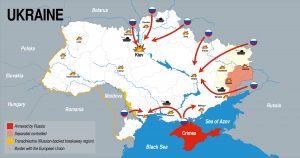 The Russian invasion (map of the conflict)