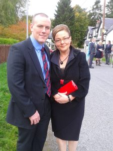 Bruce and Anne McEwen at a friend's wedding in 2014