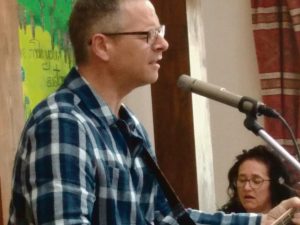 Chris Wickland leading worship with his wife Tracey