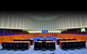 The courtroom of the European Court of Human Rights in Strasbourg