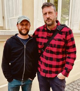 Piers Arthur-Crow with Pastor Alexi from Bucha