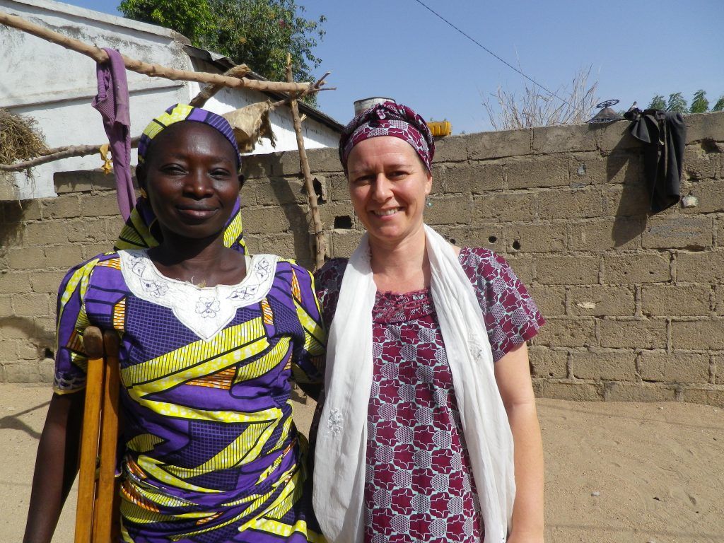 A smiling Kerry with one of her patients