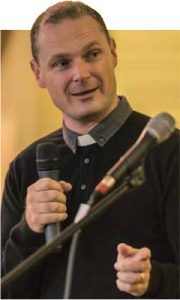 The church minister is now back on his feet