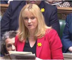 Rosie Duffield at Prime Minister’s Questions in January