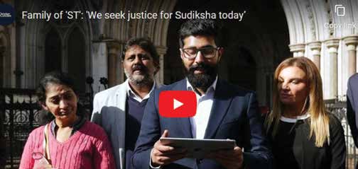 Sudiksha’s brother Varshan, 27, speaking outside court