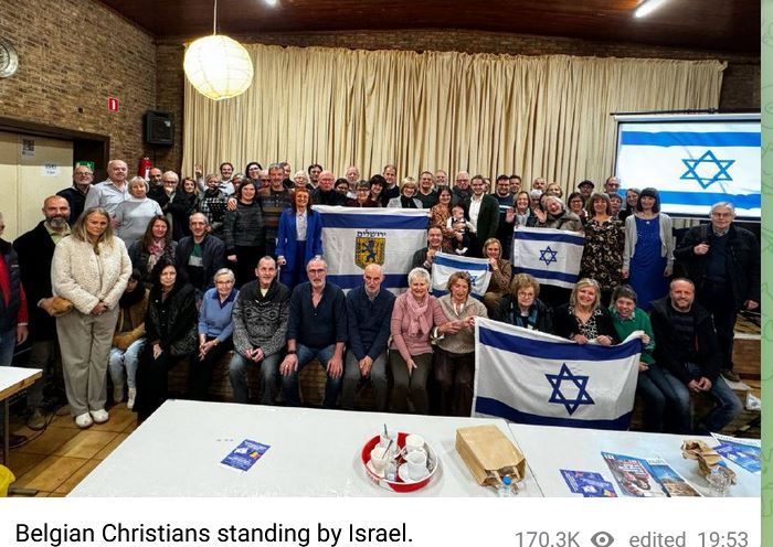 Belgian Christians standing by Israel