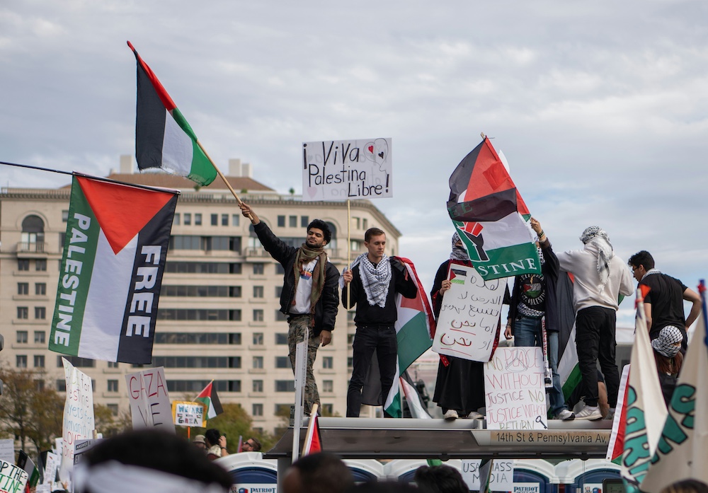 Photo of a free Palestine demonstration