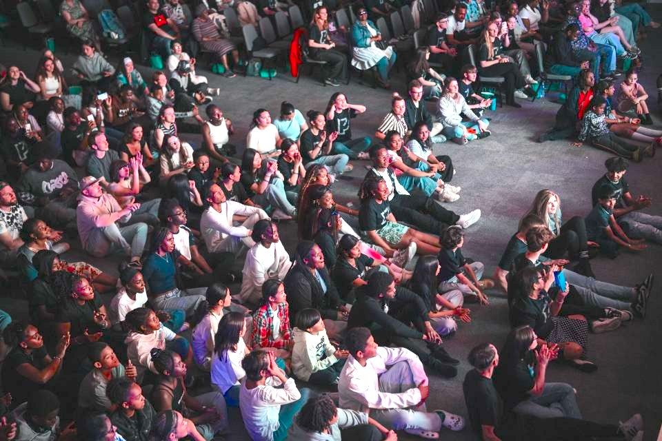Young people at the 'Pursuit of worship' event in London prior to Franklin Graham's visit in June copy